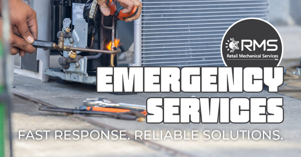 Emergency HVAC repair at Retail Mechanical Services